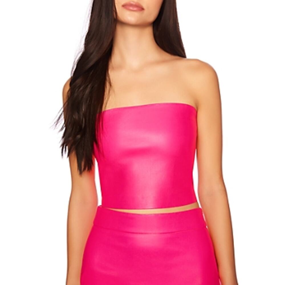 Susana Monaco Pink Strapless Top